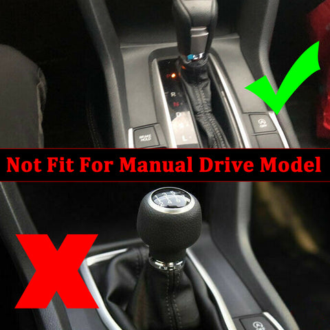 Glossy Red Inner Gear Shift Button Frame Decor Trim For Honda Civic 2016-2021