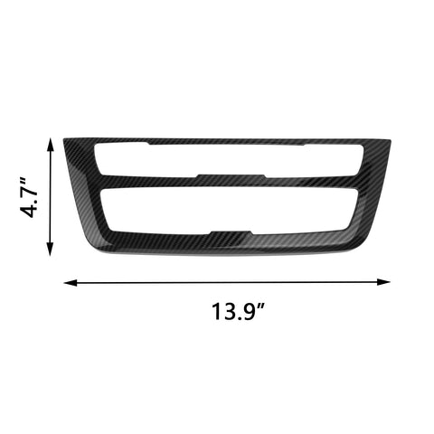 Carbon Fiber Look Center Console Stripe AC/CD Panel Decor Trim For BMW F30 F31