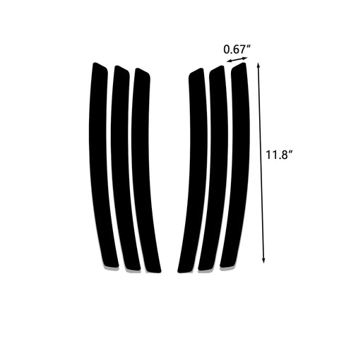 6pcs Car Body L&R Side Vent Insert Stripe Decal Vinyl Inlay Sticker Compatible with Chevrolet Camaro 2010-2015 (Matte Black)