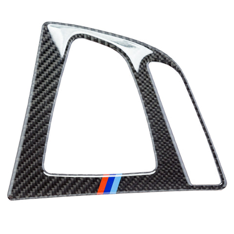 M-Colored Carbon Fiber Gear Shift I-Drive Multimedia Frame Trim For BMW F30 F34