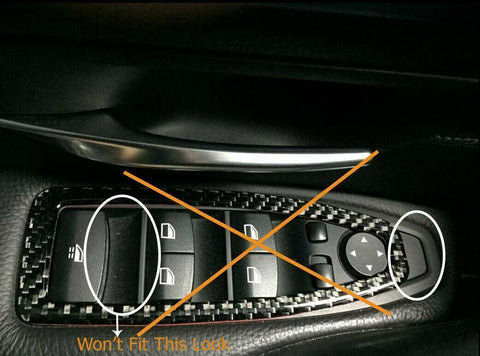 M Colored Carbon Fiber Window Switch Engine Start Molding Trim For BMW F30 F32