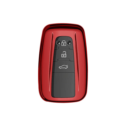 Blue / Black / Red / Rose Gold / Silver Full Protection Soft TPU Smart Key Fob Cover for Toyota Prius Prime GT 86 Camry Hybrid C-HR Corolla Hatchback RAV4 Avalon