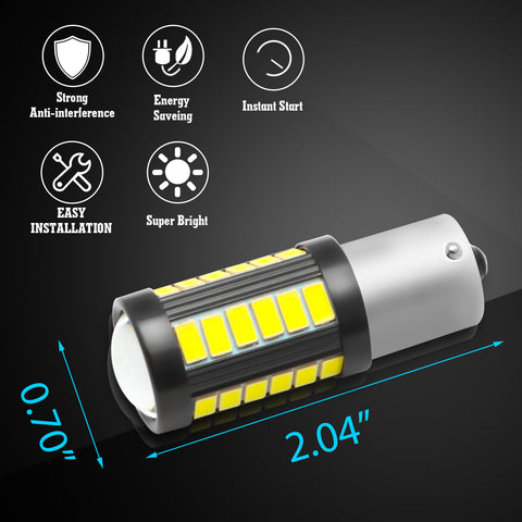 6000K White LED Bulbs for Volkswagen Jetta 2011-2016 Daytime Running Light DRL