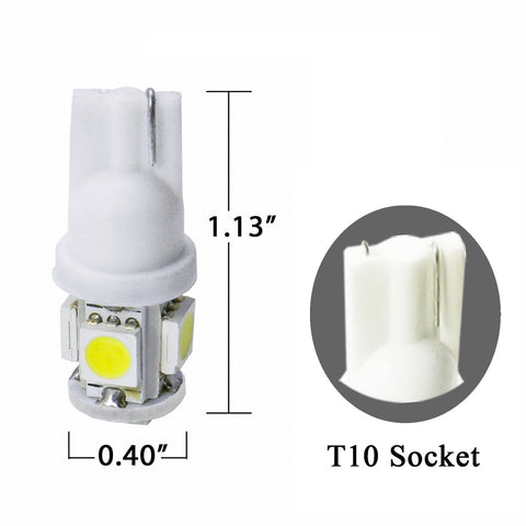 5x Light Bulbs SMD Interior LED Lights Package Kit For 2009-2013 Dodge RAM White\ Blue