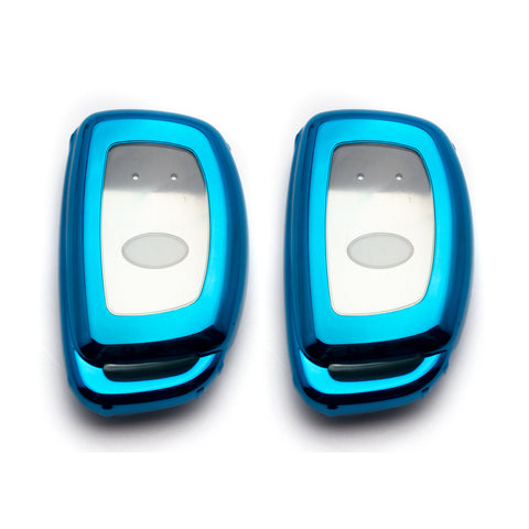 Blue / Black / Red Soft TPU Full Protection Remote Key Fob Case Cover for Hyundai Accent Santa Fe Elantra Tucson 3/4-Button Key