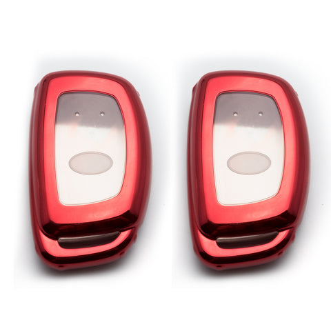 Blue / Black / Red Soft TPU Full Protection Remote Key Fob Case Cover for Hyundai Accent Santa Fe Elantra Tucson 3/4-Button Key