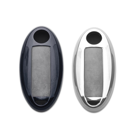 Black Soft TPU + Hard ABS Remote Smart Key Fob Shell Cover For Nissan 3 4 5 Buttons