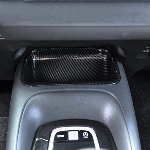 Carbon Fiber Texture Center Storage Box Cover Trim For Toyota Corolla 2020-2023