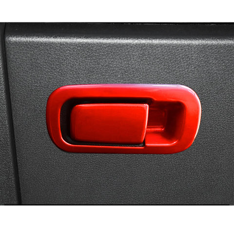 Red Sporty Storage Box Handle Overlay Molding Cover For Honda Civic 10th Gen 2016-2021