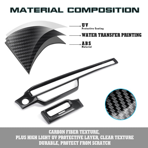 2x Carbon Fiber Pattern Dashboard AC Air Outlet Cover Trim For Honda Civic 2022