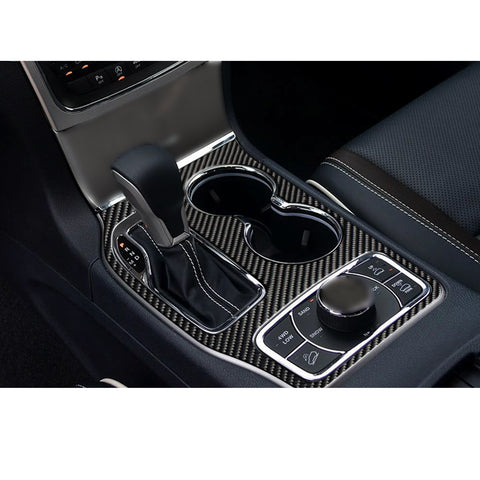 Carbon Fiber Texture Gear Shift Box Frame Trim For Jeep Grand Cherokee 2016-2020