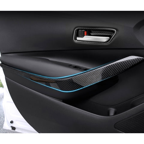 Carbon Fiber Texture Front Side Door Armrest Cover For Toyota Corolla 2020-2023