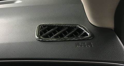 Carbon Fiber Look Dashbord ABS Air AC outlet Vent Cover Trim For Honda Civic 10th Sedan 2016-2020