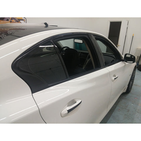 Gloss Black Chrome Delete Blackout Window Cover Decal For Infiniti Q50 2016-2020