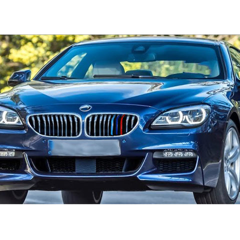 Tri-Color Front Kidney Grille Insert Cover Trim For BMW 6 Series F12 F13 2012-15