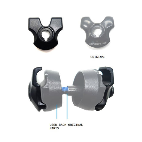 Seatpost Saddle 7x10 Clamp EAR + Ti Bolt Kit for CARBON RAIL, Compatible with Specialized S-Works