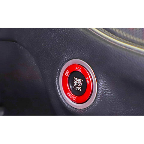 Red Engine Start Stop Button Switch Ring Cover Trim For Dodge Charger 2010-2022