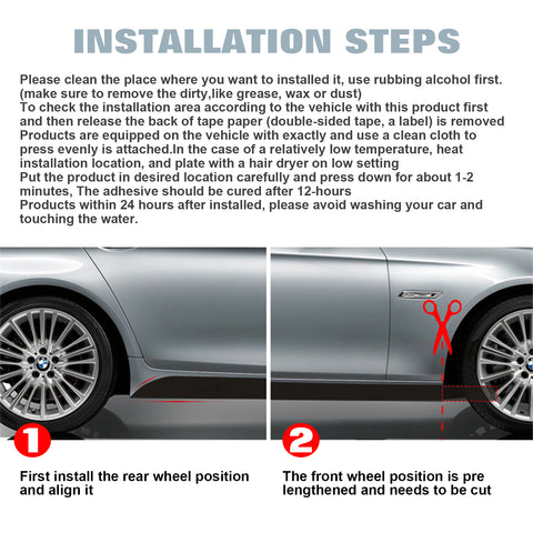 2x Carbon Fiber Pattern Side Skirt Stripe Sticker For BMW 3 4 5 Series 320i 420i