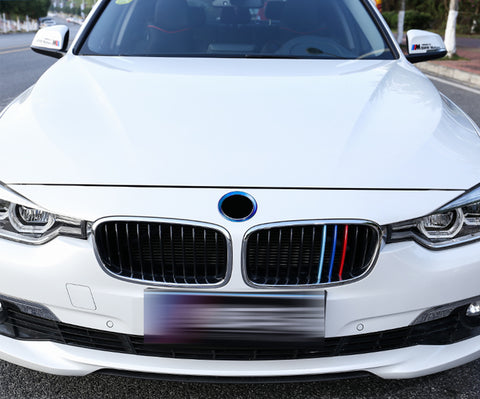 2Pcs Front Hood Rear Trunk Emblem Logo Surrounding Ring For BMW 5 Series F10 F11