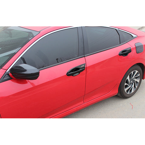 Carbon Fiber Style No Keyless Entry Door Handle Bowl Cover For Honda Civic 2016+