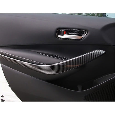 Carbon Fiber Texture Door Handle Bowl Trim For Toyota Corolla Cross 2020-2023