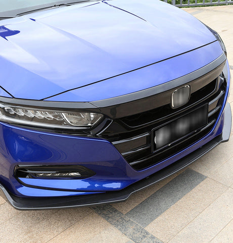 Gloss Black Front Bumper Hood Grille Stickers Trims For Honda Accord 2018-2020
