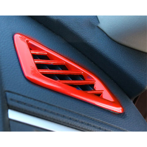 Glossy Red Inner Dashboard AC Vent Outlet Cover Trim For Honda Civic 2016-2021