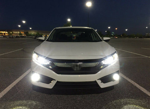 For Honda Civic 2006-2015 Super White 100W LED DRL Daytime Running Light Bulbs