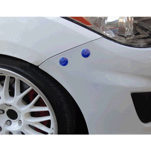 Blue Push Button Bumper Trunk Hood Bonnet Decor Quick Release Fastener Trim Kit