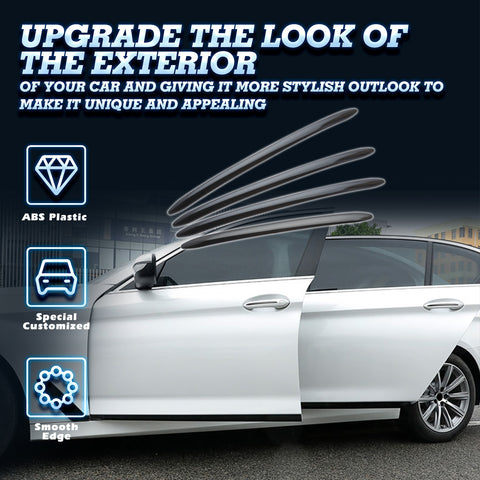 4pcs Sporty Black Exterior Door Handle Strip Cover Trim For BMW 5 Series F10 F11 F18 2011-2017