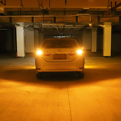 2x 1156 BA15S Amber Yellow Rear Turn Signal Light DRL 33-SMD LED Bulbs Lamp 7506