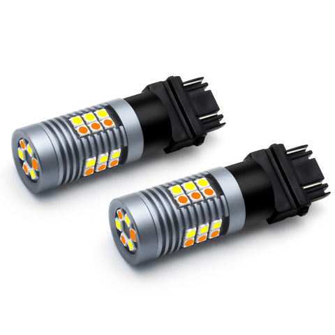 3030 SMD LED Turn Signal Lights Bulbs White Amber Switchback 3157 3057 4057 4157