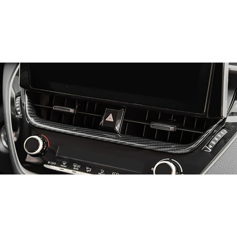Carbon Fiber Texture Center A/C Air Outlet Cover For Toyota Corolla 2020-2023