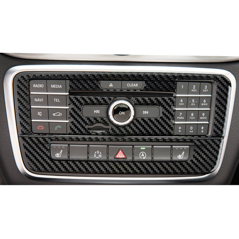 Real Carbon Fiber Console Multimedia Control Frame For Mercedes GLA CLA 13-21