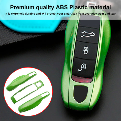 Gloss Green Remote Key Fob Case Shell Protector For Porsche Macan Carrera 911 991