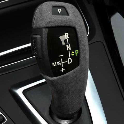 Alcantara Suede Leather Gear Shift Knob Cap Cover For 5-series X5 X6 E60 E70 E71