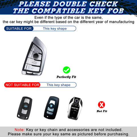 For BMW X1 X5 X6 5 7 Series Smart Key Fob Case Full Covered - Metallic Blue