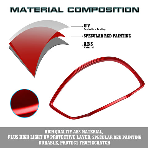 Red ABS Sporty Style Interior Dashboard Cover Trim For Honda Civic 11th Gen 2022+