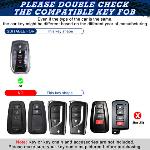 Carbon Fiber Pattern Full Protect Remote Key Fob Cover For Toyota 4Runner 2018+