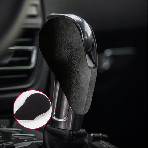 Alcantara Leather Gear Shift Knob Case For Porsche Macan Panamera Boxter 718 911