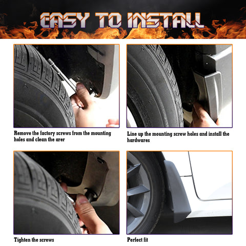 For 2008-2016 Toyota Venza 4PCS OE Style Front+Rear Splash Guard Mud Flaps Set