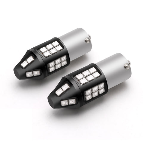 7506 1156 LED Flash Strobe Brake Stop Light Bulbs for Audi BMW VW Mercedes RED