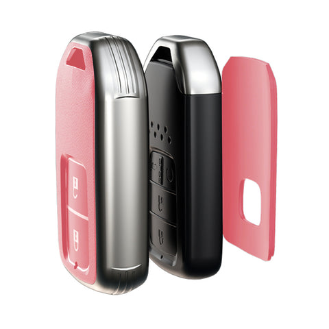 Pink Soft TPU Leather Full Protect Key Fob Cover Case For Honda Civic 2014-2017