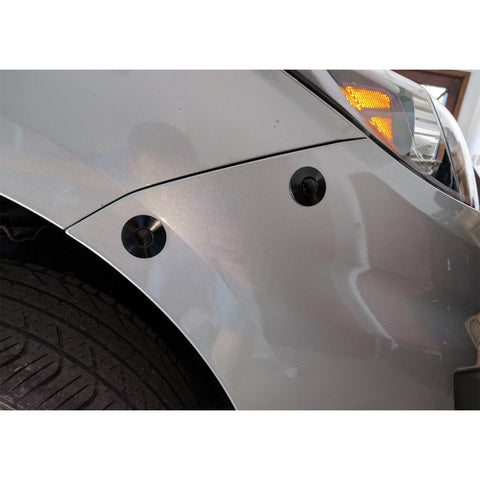 Universal Black Car Exterior Bumpers Fender & Trunk Quick Release Fasteners Hatch Lids Kit