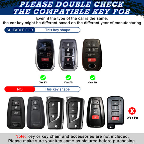 Silver TPU Full Protect Remote Key Fob Cover For Toyota Land Cruiser 2018-2022