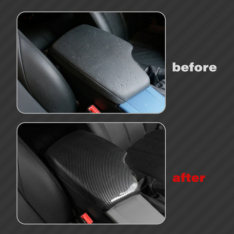 Carbon Fiber Pattern Interior Central Armrest Storage Box Cover Trim For BMW 3 Series F30 F31 2013-2018