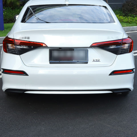 2pcs Carbon Fiber Style Rear Reflector Fog Light Surround For Honda Civic 11th