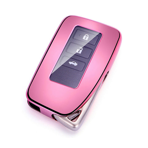 Pink Soft TPU Full Protect Smart Remote Control Key Fob Cover For Lexus NX RX 250 GS IS RC 300