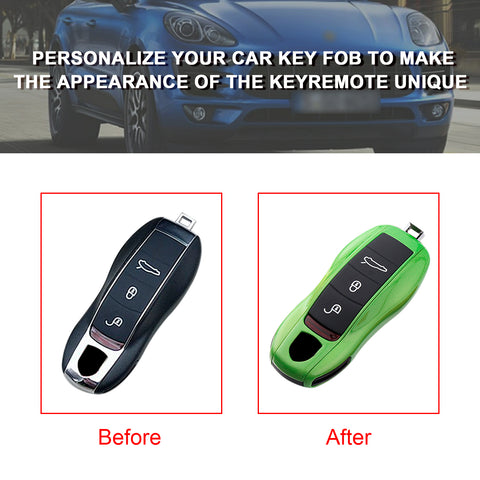 Gloss Green Remote Key Fob Case Shell Protector For Porsche Macan Carrera 911 991