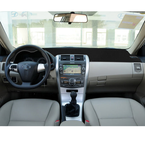 Center Console Dashboard Mat Pre-cut Non-Slip Sunshield Sun Glare Protector Dash Carpet Pad Black Cover Compatible with Toyota Corolla 2008-2013